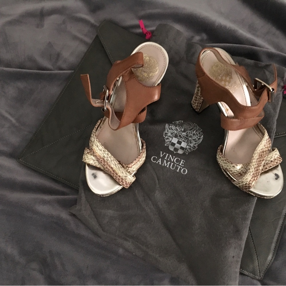 Vince Camuto snake skin heels